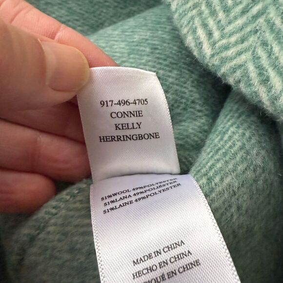 Rails Connie Herringbone Wool Oversize Shirt Jacket Shacket Small Kelly Green - Picture 9 of 9